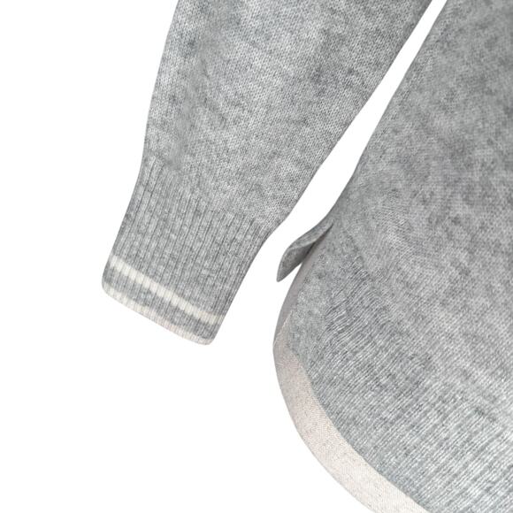 The White Label Company Heart Sweater Women's XS Heather Gray 100% Cashmere Knit - Picture 5 of 11